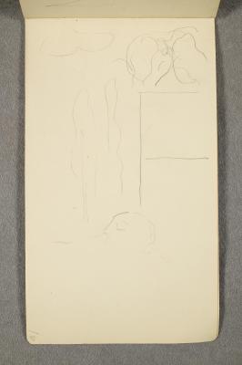 Unfinished Sketch for illustration of "Les Fleurs du Mal" Une Charogne