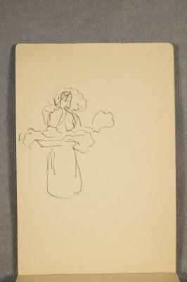 Market Woman. Detail Sketch for "The Hearse on Potsdamer Platz"