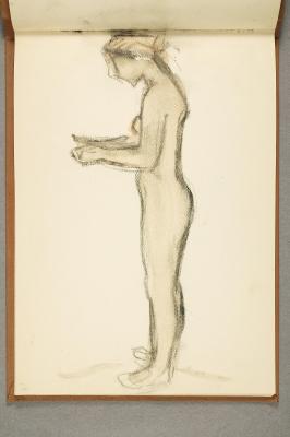 Standing Female Nude. Sketch for Female Figure in "Chemistry"