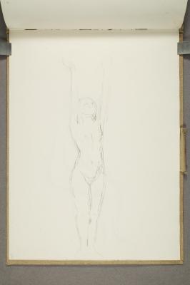 Female Nude with Arms Above her Head