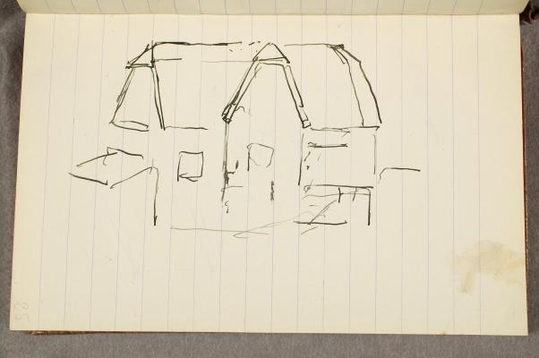 Architectural Sketch. Munch's House in Hvitsten