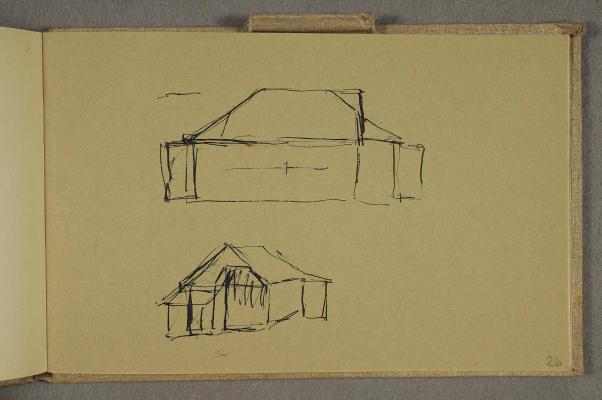 Two Architectural Sketches. Studios at Ekely