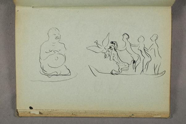 Caricature. The Toad-Piglet and other Figures
