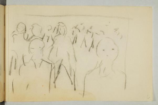 Sketch for "Workers on their Way Home"