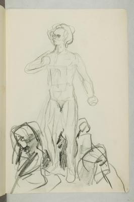 Standing Naked Man and Seated Women