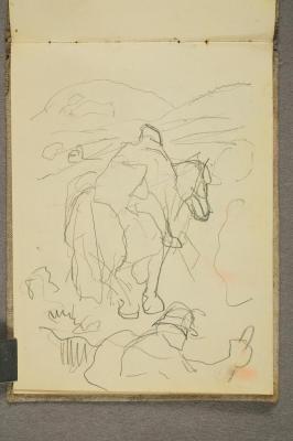 Draft for Bergen Stock Exchange (?): Man on a Horse