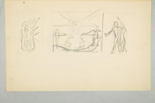 Sketch for "The Sun" and Side Panels