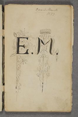 Utsmykkede initialer (E. M.)