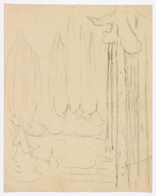 Sketch for "Dark Spruce Forest"