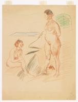 To nakne kvinner på stranden