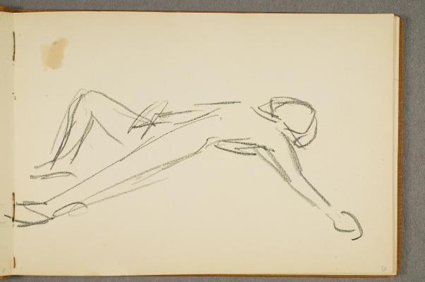 Sketch of Lying Female Nude