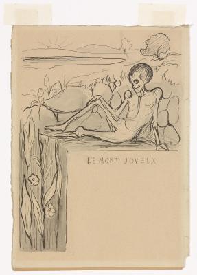 Le Mort Joyeux. Illustration for "Les Fleurs du Mal"