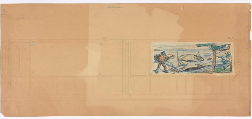 Draft for the Freia Frieze: On the Way to the Boat