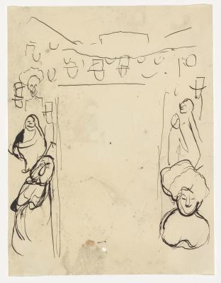 Frame with Caricatured Figures