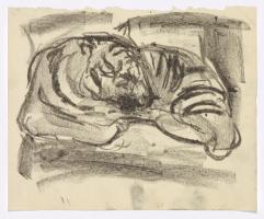Originaltegning til "Sovende tiger"
