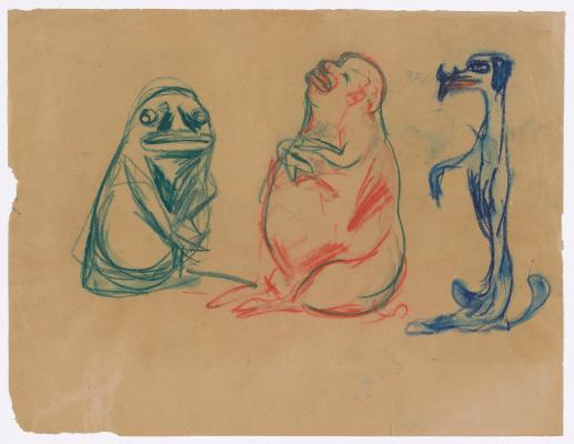 Figures and  Animals. Bødtker, Heiberg and Toad