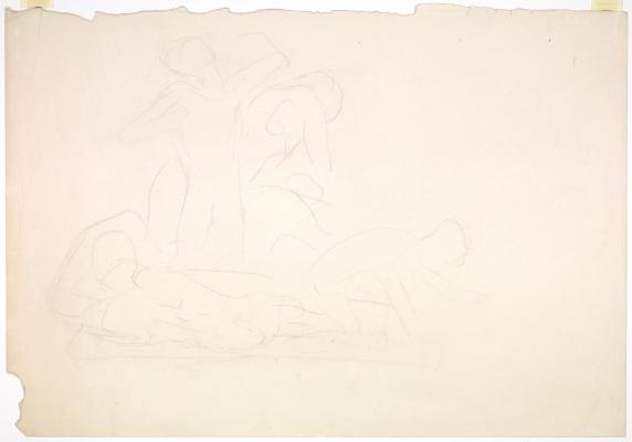 Unfinished Sketch of Figure Group