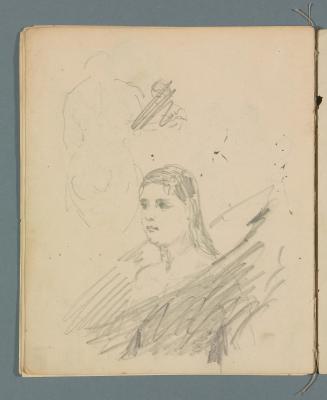 a) Woman seen from Behind and Crossed-out Female Portrait b) Female Portrait