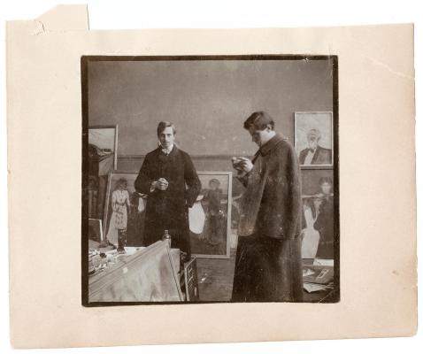 The Wieck Brothers in Edvard Munch's Studio, Berlin