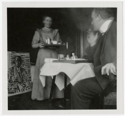 Edvard Munch and a Nurse at the Clinic, Copenhagen