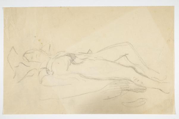 Female Nude Lying on her Back