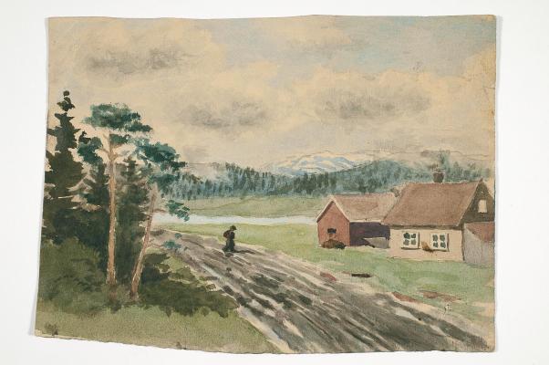 Landscape with Man and House