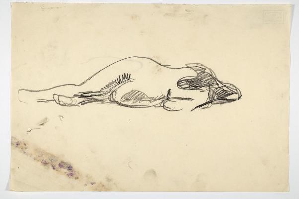 Reclining Female Nude with Back Turned