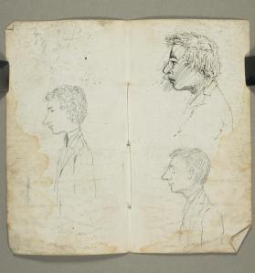 Tre portretter i profil