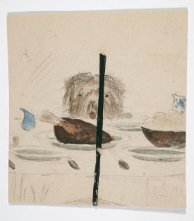 Hund ved dekket bord